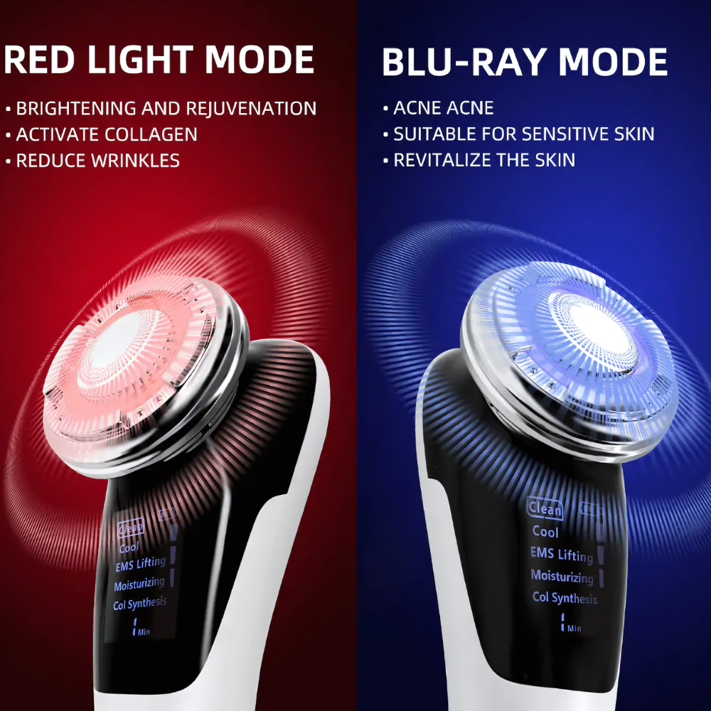 GlowWave: LED Light Therapy Facial Massager